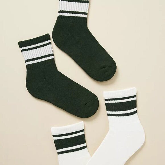 Anthropologie Daily Practice by Anthropologie Athletic Socks, Set of Two - Picture 1 of 6